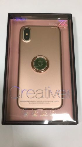 Joway BHK35 iPhone X / XS (5,8") rose gold gyűrűs mágneses TPU hátlaptok