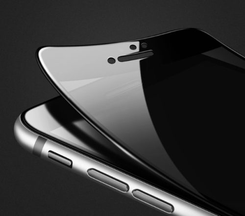 iPhone 7 Plus / 8 Plus (5,5") előlapi fólia, műanyag (PET), fekete, ívelt, 0,23mm, Joway BHM17