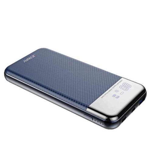 Joway JP156 power bank, LED kijelző, 10000mAh, PD / QC 3.0, kék, carbon mintás