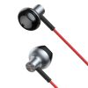 Stereo vezetékes fülhallgató jack csatlakozóval, hangerőszabályozós, piros, Baseus Encok H19 NGH19-09