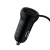 Baseus S-16 fekete bluetooth FM transmitter szivargyújtó töltővel (2X USB, 2.1A) + AUX + PILOT