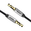 Jack-jack (3.5mm) audio kábel, szövettel bevont, fekete, 1M, Baseus M30