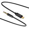 Baseus Type-C - jack (3.5mm) fekete audio / HF kábel 1.2m