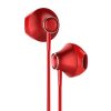 Stereo vezetékes fülhallgató jack csatlakozóval, hangerőszabályozós, piros, Baseus Encok H06 NGH06-09