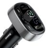 Baseus T-Type S-09 bluetooth FM transmitter ezüst (tarnish) 3.4A