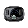 Baseus T-Type S-09 bluetooth FM transmitter ezüst (tarnish) 3.4A