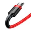 Micro USB adatkábel, piros, 2m, 1.5A, Baseus Cafule