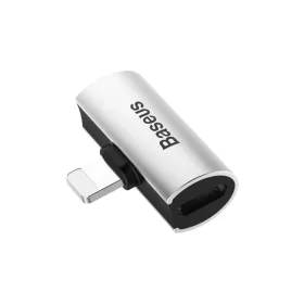   2in1 audio / HF adapter, iPhone 8pin - 2X iPhone 8pin, fekete-ezüst, Baseus CAL46-S1