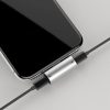 2in1 audio / HF adapter, iPhone 8pin - 2X iPhone 8pin, fekete-ezüst, Baseus CAL46-S1