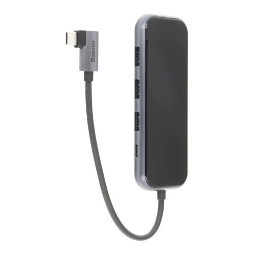 5in1 HUB adapter, Type-C - 3X USB / HDMI 4K / USB-C, 60W, szürke, Baseus CAHUB-BZ0G