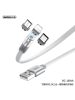 Remax RC-169th 3in1 fehér mágneses adatkábel micro USB + iPhone 8pin + Type-C 2.1A 1M