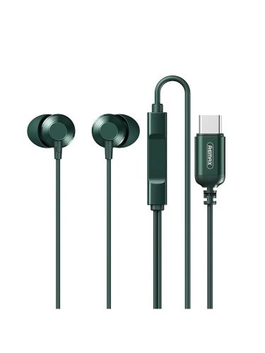 Remax RM-512a zöld hangerőszabályzós stereo headset Type-C csatlakozóval