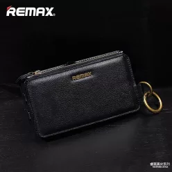 Remax fekete bőr pénztárca tok iPhone 6 6S (4,7")