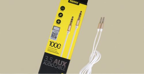 Remax RL-L100 fehér 3.5mm jack-jack audio AUX kábel 1m