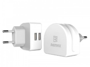 Remax RMT7188 2USB fehér hálózati töltőfej 2.1A