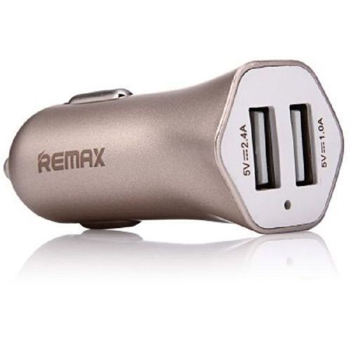 Remax RCC204 arany 2USB fém szivartöltőfej 2.4A