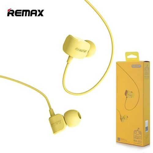 Remax RM-502 sárga headset fülhallgató