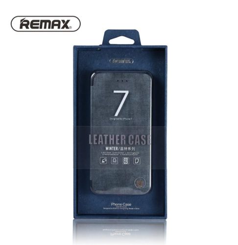 Remax Winter iPhone 7 Plus / 8 Plus (5,5") fekete könyvtok