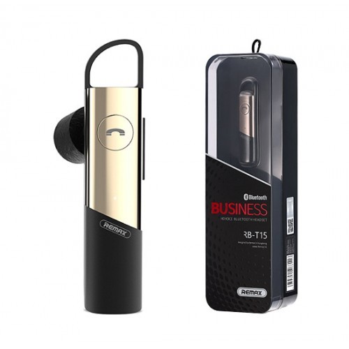 Remax RB-T15 arany bluetooth headset csomagolt