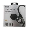 Remax RM-580 fekete stereo headset fülhallgató