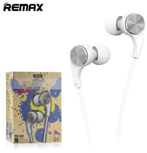 Remax RM-569 fehér stereo headset fülhallgató