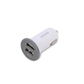 Szivartöltő fej, 2x USB, 2.1A, fehér, Remax 