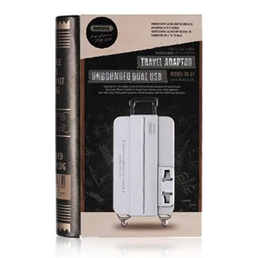 Remax RS-X1 fehér univerzális 2USB hálózati töltő adapter (EU/US/CN/AU)
