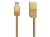 Micro usb adatkábel, fém csatlakozóval, 2.1A, 1m, arany, Remax RC-088m