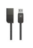 Remax RC-088m micro usb fekete fém adatkábel csatlakozóval 2.1A 1m