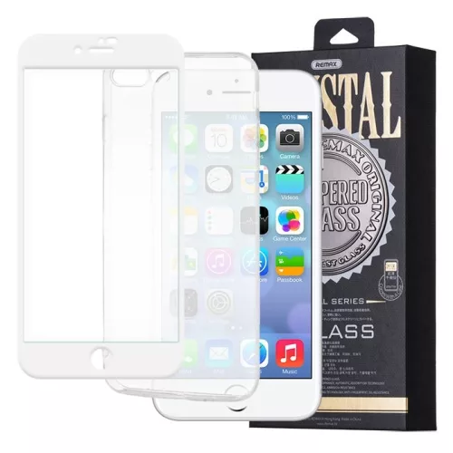 iPhone X / XS / 11 Pro (5,8") előlapi üvegfólia, 3D PET, fehér, Remax GL-08