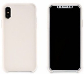 iPhone X / XS (5,8") szilikon tok, hátlap tok, fehér, matt, Remax RM-1613