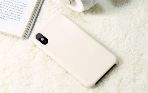 iPhone X / XS (5,8") szilikon tok, hátlap tok, fehér, matt, Remax RM-1613