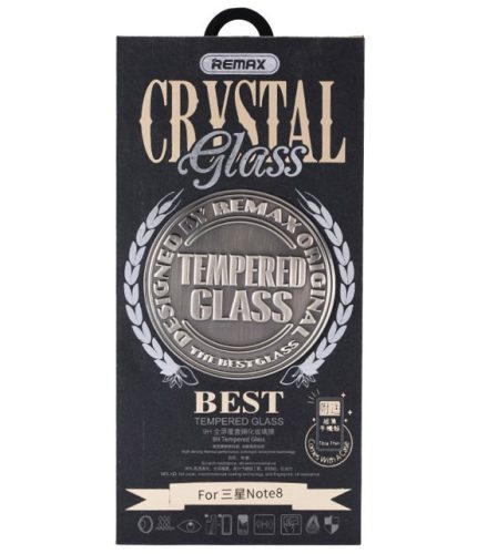 iPhone 7 Plus / 8 Plus (5,5") előlapi üvegfólia, 3D PET, fekete, Remax GL-08