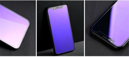 Remax GL-05 iPhone 7 8 Plus (5,5") fekete 3D előlapi üvegfólia (PET, kékfény szűrős)