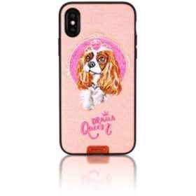   Remax RM-1647 iPhone X XS (5,8") rózsaszín kutyás hátlap tok "Drama Queen"