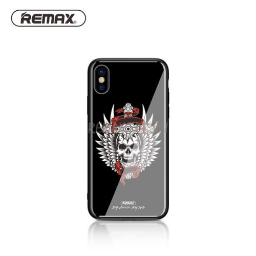 Remax RM-1653 iPhone X / XS (5,8") fekete "Ghost Rider" műanyag hátlap tok (BL-01)