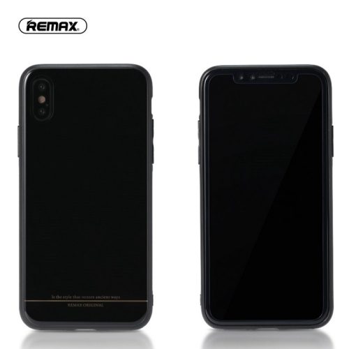 Remax RM-1653 iPhone X / XS (5,8") fekete szilikon tok