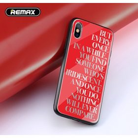   Remax RM-1660 iPhone X / XS (5,8") piros műanyag hátlap tok