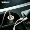 Remax RCC217 fehér 2USB szivartöltőfej 2.4A + 3in1 micro usb Type-C iPhone 8pin adatkábel