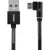 Remax RC-119m micro usb fekete adatkábel fém csatlakozóval 2.4A 1m