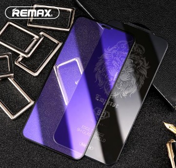 Remax GL-34 iPhone 7 8 Plus (5,5") fekete 9D előlapi üvegfólia (kékfény szűrős)