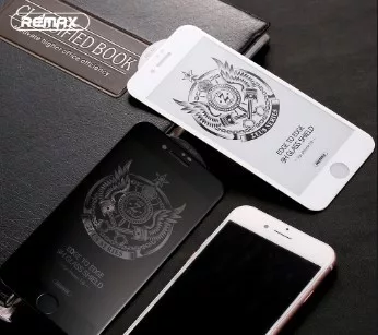 iPhone 7 Plus / 8 Plus (5,5") előlapi üvegfólia, 3D, fehér / matt, Remax GL-36