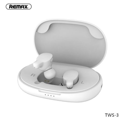 Remax TWS-3 fehér vezeték nélküli stereo bluetooth headset