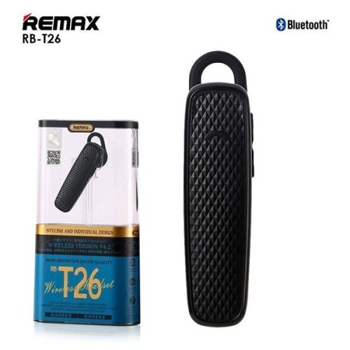 Remax RB-T26 fekete bluetooth headset csomagolt