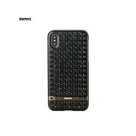   Remax RM-1675 iPhone X / XS (5,8") fekete köves kemény hátlap tok