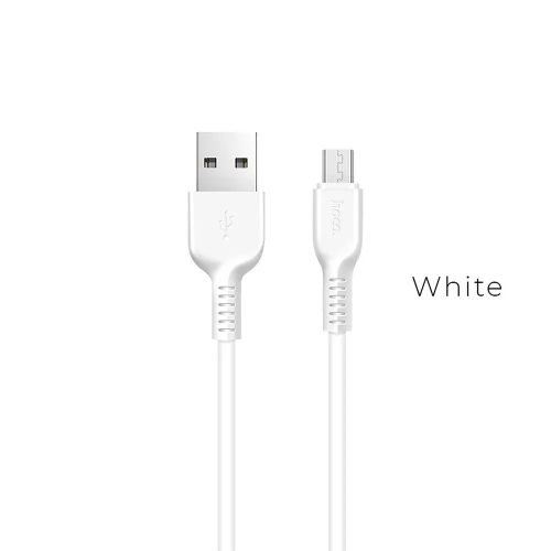 Micro USB / USB-A adatkábel, fehér, 1M, 2.4A, Hoco X13