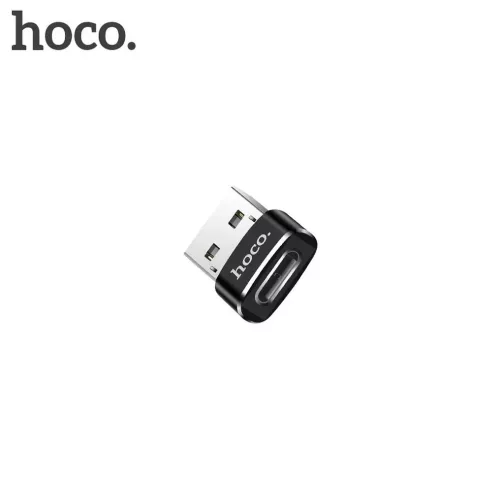 Type-C - USB-A 2.0 OTG adapter, fekete, Hoco UA6