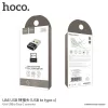 Type-C - USB-A 2.0 OTG adapter, fekete, Hoco UA6
