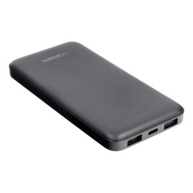   Power Bank, 10000mAh, 2x USB / Micro USB / Type-C foglalattal, fekete, Veger A10 (W1065)