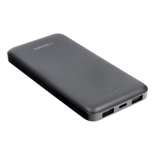 Power Bank, 10000mAh, 2x USB / Micro USB / Type-C foglalattal, fekete, Veger A10 (W1065)